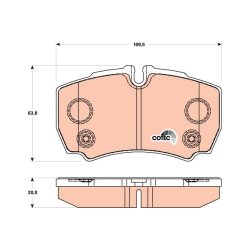 Brake Pad Set TRW GDB1901 OE Ref 8C1V-2M008-AB