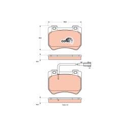 Brake Pad Set TRW GDB1904 OE Ref 77365202