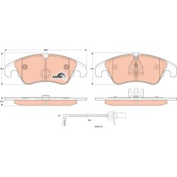 Brake Pad Set TRW GDB1908 OE Ref 4G0 698 151
