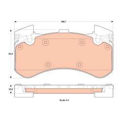 Brake Pad Set TRW GDB1911 OE Ref 4H0 698 151 S