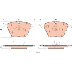 Brake Pad Set TRW GDB1915 OE Ref 6 792 874