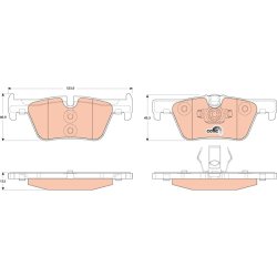 Brake Pad Set TRW GDB1919 OE Ref 6 873 093