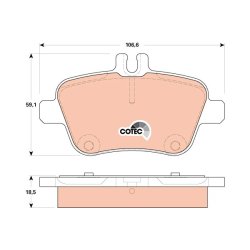 Brake Pad Set TRW GDB1920 OE Ref A 000 420 07 05