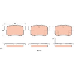 Brake Pad Set TRW GDB1923 OE Ref 71768576