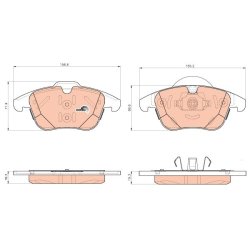 Plaquettes de frein TRW GDB1925 pour LAND ROVER DISCOVERY, RANGE ROVER