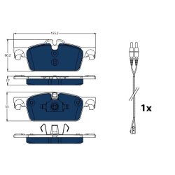 Plaquettes de frein TRW GDB1929BTE pour PEUGEOT 3008, 508 OE 425435