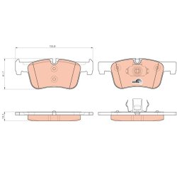 Brake Pad Set TRW GDB1934 OE Ref 34118855002