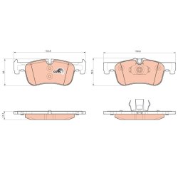 Brake Pad Set TRW GDB1935 OE Ref 6 850 567