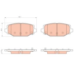 Plaquettes de frein TRW GDB1936 pour CHRYSLER, FIAT, LANCIA OE 68144209AA