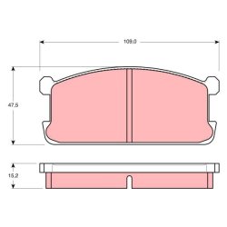 Jeu de plaquettes de frein TRW GDB194 pour MITSUBISHI OE MB193216