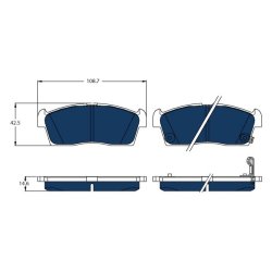 Brake Pad Set TRW GDB1940BTE OE Ref 16 062 256 80