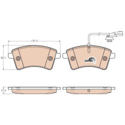 Brake Pad Set TRW GDB1941 OE Ref 77 01 210 174