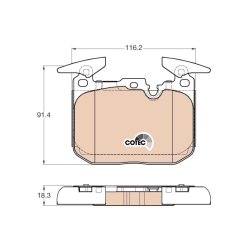 Brake Pad Set TRW GDB1943 OE Ref 6 799 805