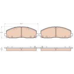 Brake Pad Set TRW GDB1944 OE Ref 68144163AA