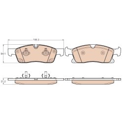 Brake Pad Set TRW GDB1946 OE Ref A 007 420 80 20