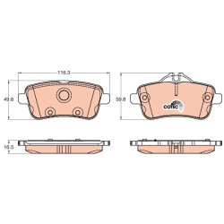 Brake Pad Set TRW GDB1947 OE Ref 007 420 90 20