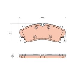 Plaquettes de frein TRW GDB1952 pour PORSCHE OE 982698151C
