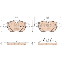 Brake Pad Set TRW GDB1960 OE Ref 1747043