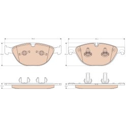 Brake Pad Set TRW GDB1963 OE Ref C2D3801