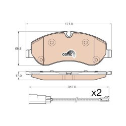 Brake Pad Set TRW GDB1967 OE Ref BK21-2K021-AA