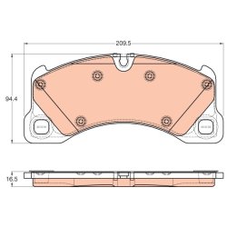 Brake Pad Set TRW GDB1969 OE Ref 958 351 939 10