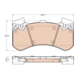 Brake Pad Set TRW GDB1976 OE Ref 4H6 698 151