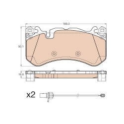 Brake Pad Set TRW GDB1977 OE Ref 4G0 698 151 J
