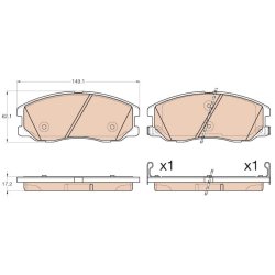 Brake Pad Set TRW GDB1978 OE Ref 48 10 774