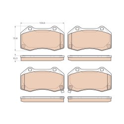 Brake Pad Set TRW GDB1979 OE Ref 95515503