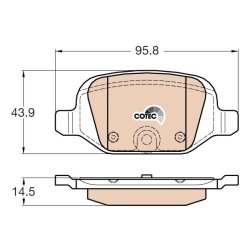 Brake Pad Set TRW GDB1981 OE Ref 71770084