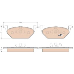 Brake Pad Set TRW GDB1984 OE Ref 6C0 698 151 B