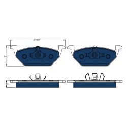 Brake Pad Set TRW GDB1984BTE OE Ref 5C0 698 151 A