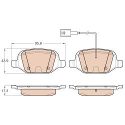 Plaquettes de frein TRW GDB1985 pour FIAT LINEA OE 77365858