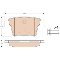 Brake Pad Set TRW GDB1988 OE Ref ME4S-7J2M008-AB
