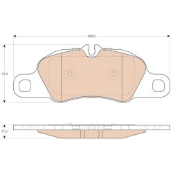 Brake Pad Set TRW GDB1990 OE Ref 991 351 939 01