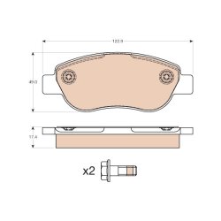 Brake Pad Set TRW GDB2008 OE Ref 98845340