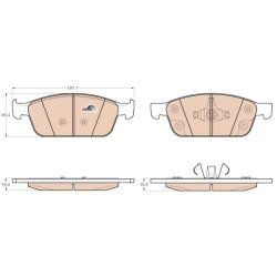 Brake Pad Set TRW GDB2009 OE Ref CV61-2001-CC