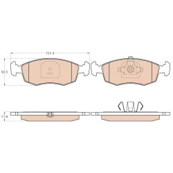 Plaquettes de frein TRW GDB2015 pour FIAT STRADA OE 7087426