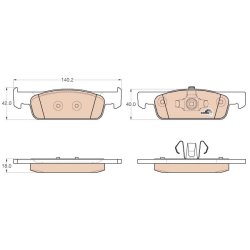 Brake Pad Set TRW GDB2016 OE Ref 41 06 056 12R