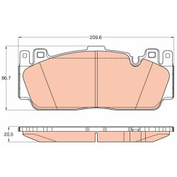 Jeu de plaquettes de frein TRW GDB2020 pour BMW Série 2, Série 5, Série 6, référence d'origine 2284369 TRW