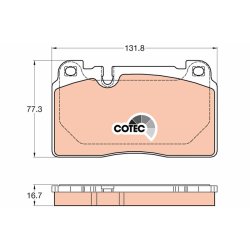 Jeu de plaquettes de frein TRW GDB2022 pour AUDI Q5 OE 8R0698151B