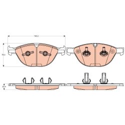 Brake Pad Set TRW GDB2026 OE Ref 34 11 2 283 365