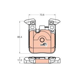 Brake Pad Set TRW GDB2028 OE Ref 34 21 2 284 989