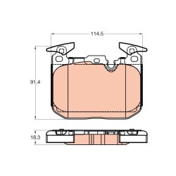 Brake Pad Set TRW GDB2031 OE Ref 6 876 641