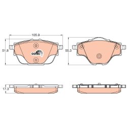 Brake Pad Set TRW GDB2034 OE Ref 16 090 009 80