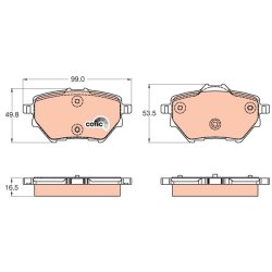 Brake Pad Set TRW GDB2036 OE Ref 16 781 679 80