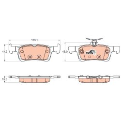 Brake Pad Set TRW GDB2037 OE Ref 1612910380