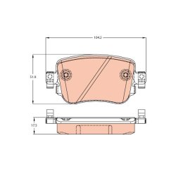 Brake Pad Set TRW GDB2042 OE Ref 5Q0 698 451 L