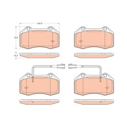 Brake Pad Set TRW GDB2045 OE Ref 77365672
