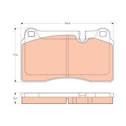 Brake Pad Set TRW GDB2048 OE Ref 7G43-2D007-AA